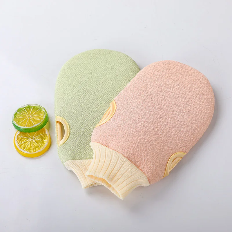 Uni Banner OEM Moroccan Bath Adult Bathing Shower Gloves Style Scrubber Sponge Exfoliating Body Foam Gloves Kids Eco Friendly