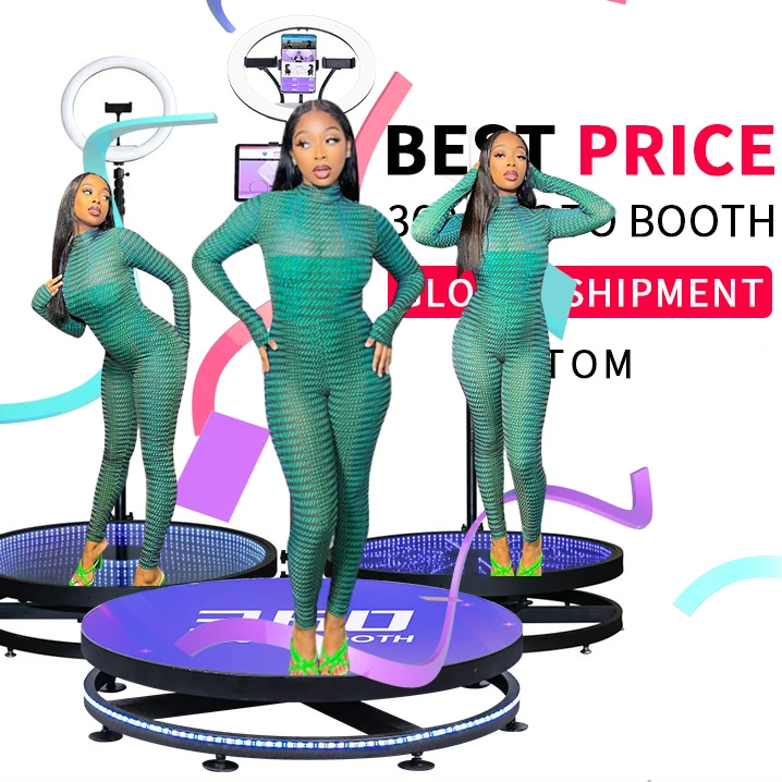 Hardware Software Full System 360 Photo Booth 360 Video Booth 360 Spinner Portable Photo Booth Machine Automatic Ipad Wedding
