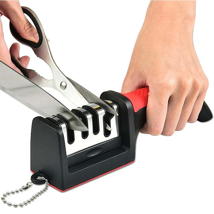 Knife Sharpener 4 Stages Professional Kitchen Sharpening Stone Grinder knives Whetstone Tungsten Diamond Ceramic Sharpener Tool