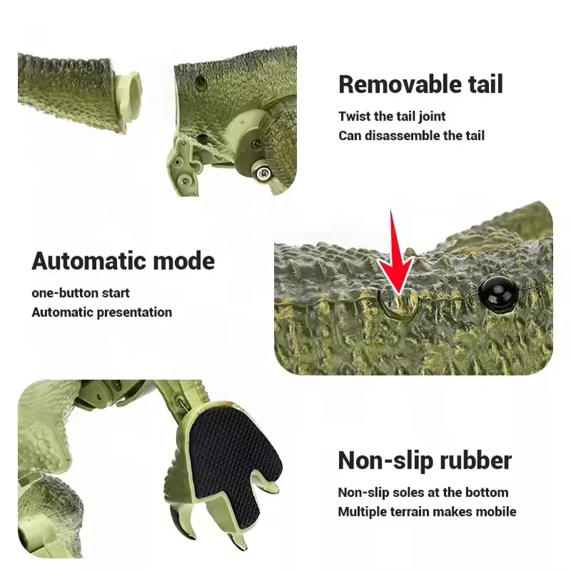 Kids Toys Dinosaur Remote Control Velociraptor Walking Dinosaur Toy With Sound Light Simulated Dinosaur For Kids