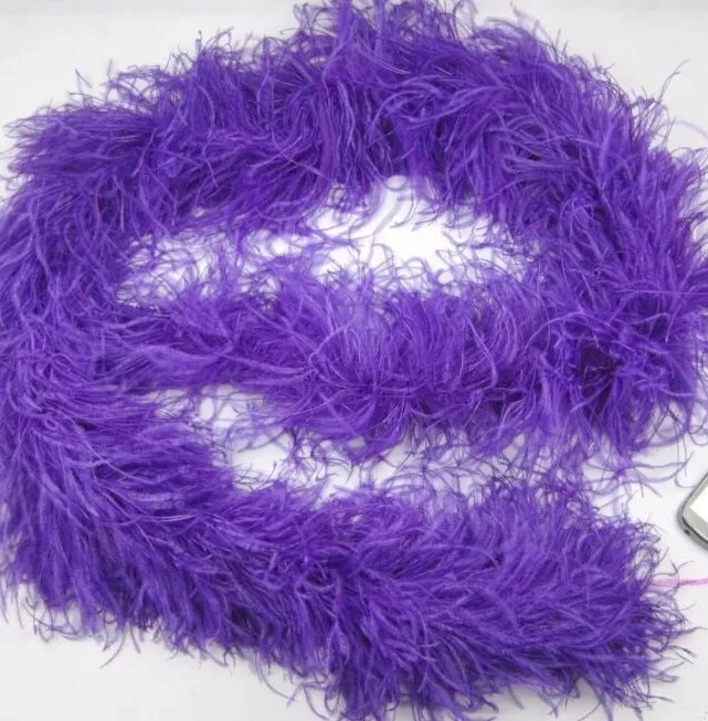 Factory Direct Sell Cheap Colorful Curly 1 Ply Fluffy Ostrich Ruff Feather Boa For Costume Decoration