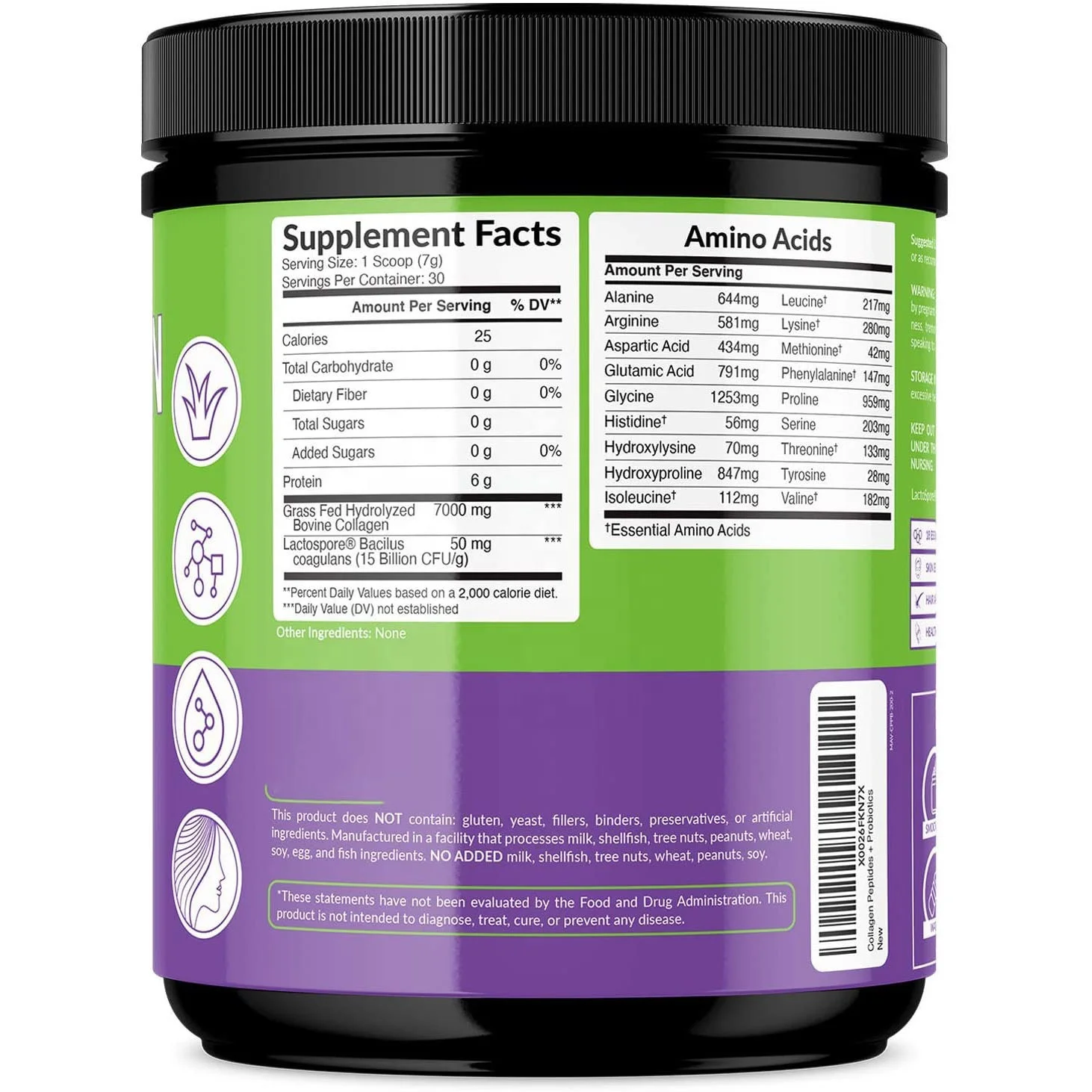 Wholesale Grass-Fed Hydrolyzed Peptides Collagen Powder Type 1 & 3 for Hair Skin Nails Joint