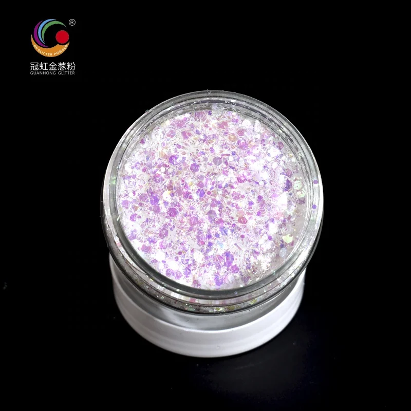 GHCOS7800ACD red iridescent  Antimony-free face eyeshadow nail polish no glue solvent resistance PET glitter