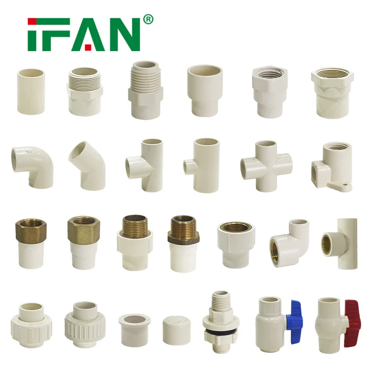 IFAN Factory Wholesale Various Customized Sizes Of Water Supply And Drainage Plastics CPVC and PVC Pipe Fittings