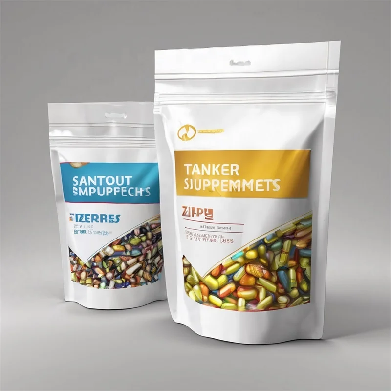 Dried Fruit Snack Supplement Protein Powder Zipper Mylar Bag Food Packaging Plastic Stand up Pouch