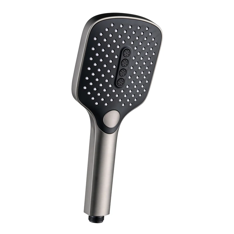 Современная квадратная Душевая насадка высокого давления с кнопкой