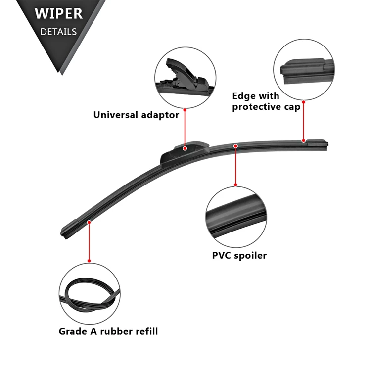 Hot Sale High Quality Universal Auto Parts Windshield Flat Wiper Blade