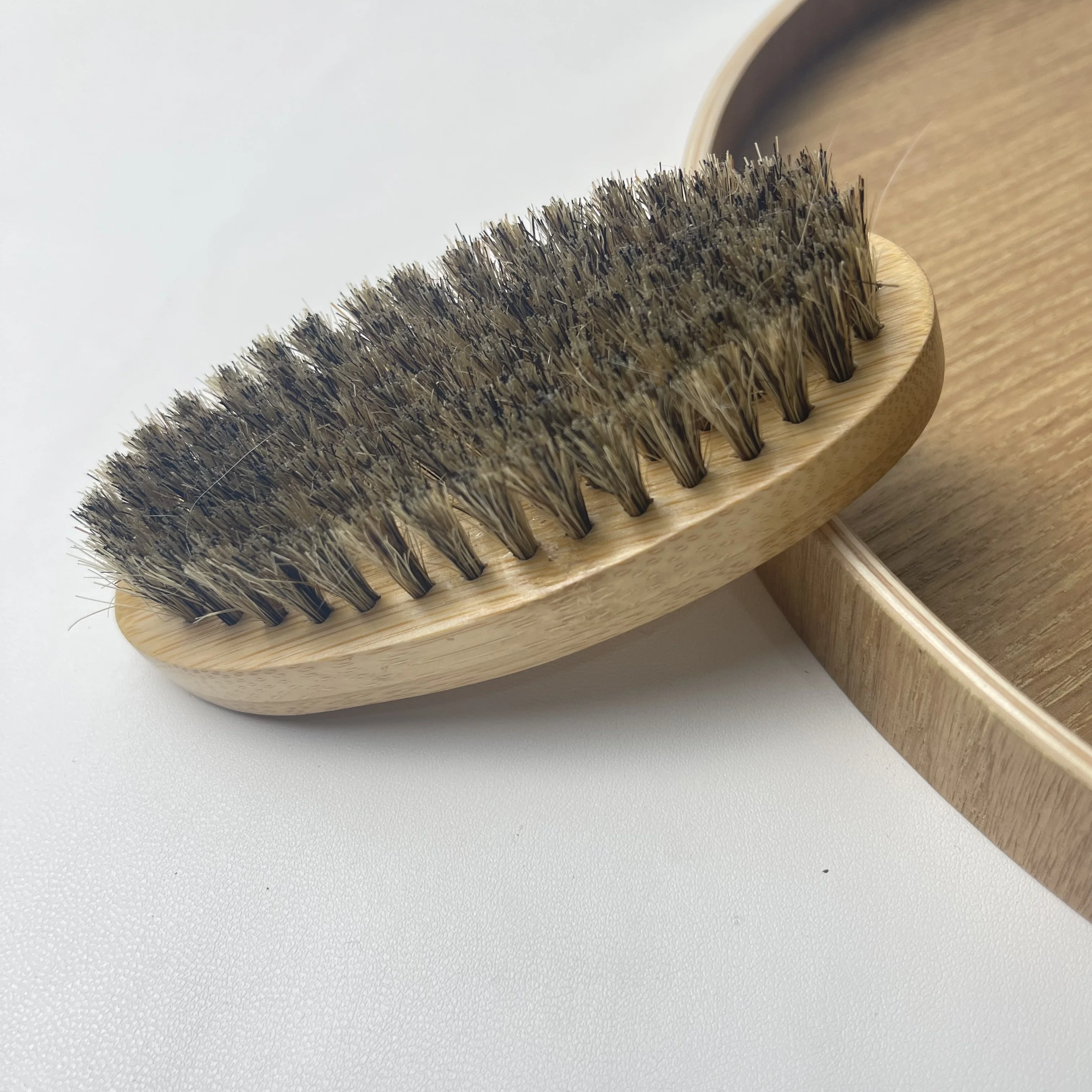 Бамбуковая щетка для обуви из конского волоса бороды щетина кабана по лучшей цене