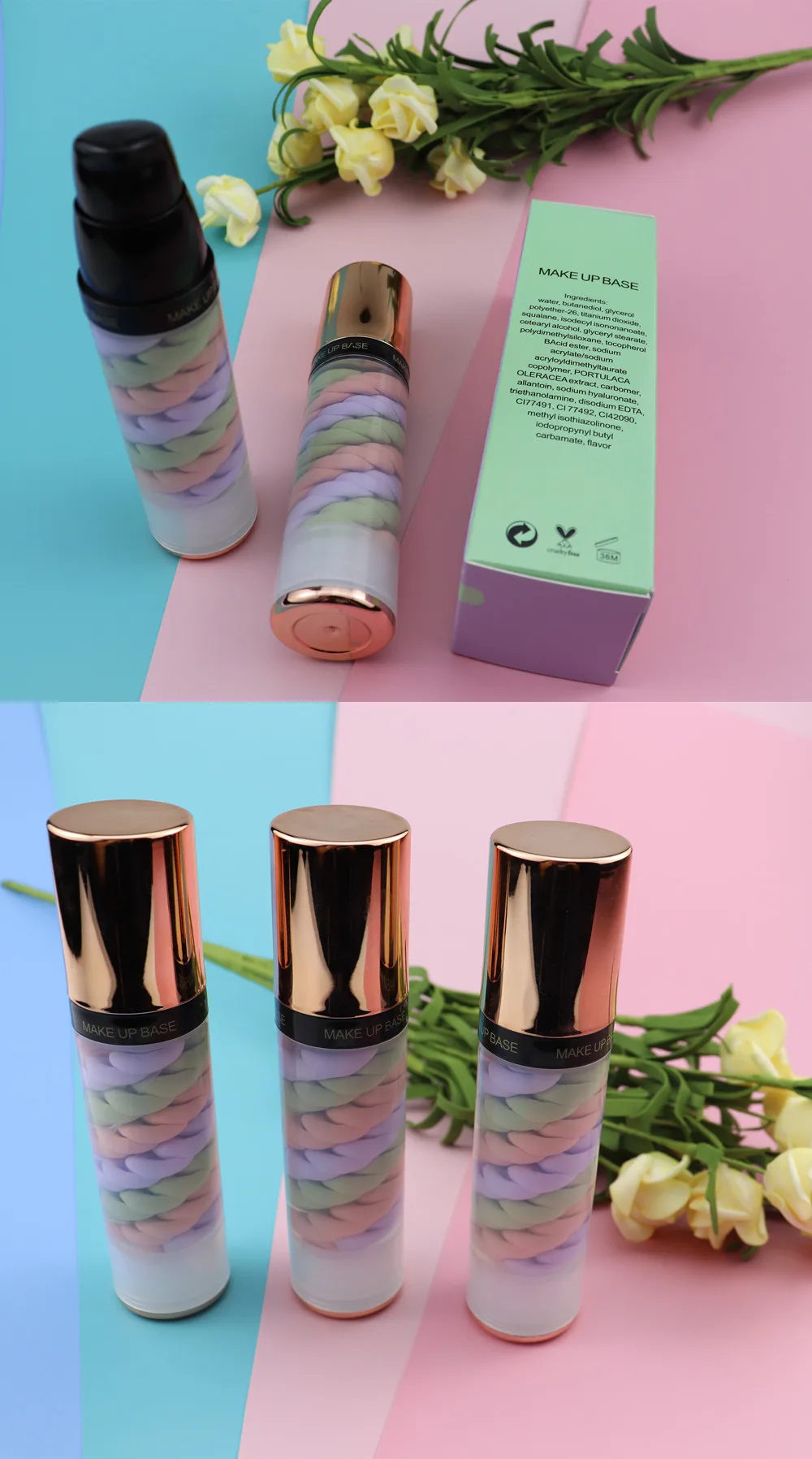 Wholesale Foundation Makeup Base Moist Revitalizing Makeup Whitening Full Coverage Foundation Concealer Primer OEM/ODM