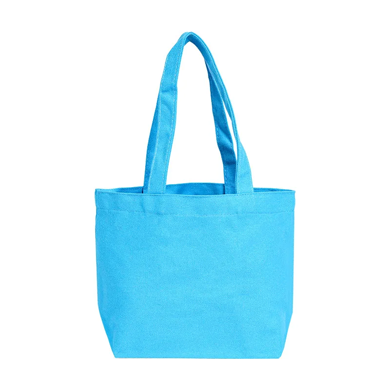 wholesale cheap Green Cotton canvas Mini Lunch tote bag with customized logo
