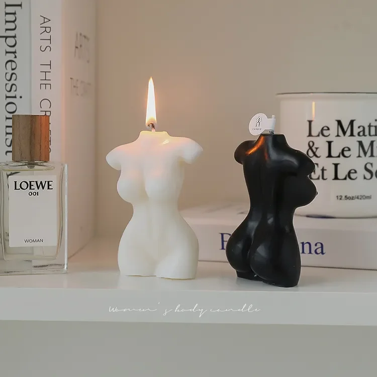 Creativity woman shape scented candles soy wax cotton wick Female body shape scented candle