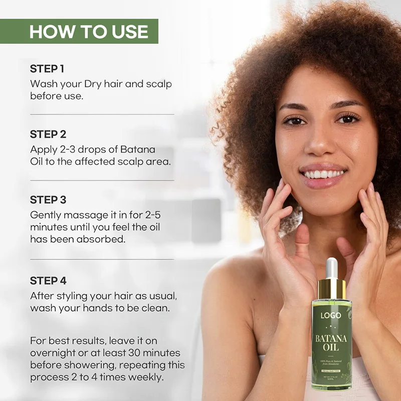 Private Label Batana Fruit Oil East African Secrets Black Women Organic Vitamin Hair Line Growth Oil