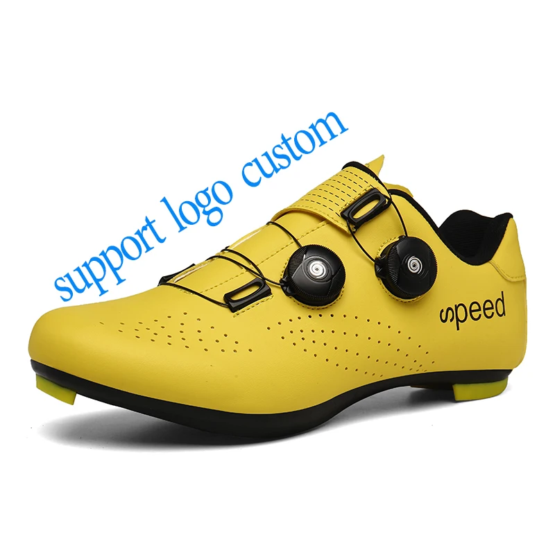 Высококачественная велосипедная обувь на заказ с двойной пряжкой, обувь для горного и шоссейного велосипеда, дышащая самозакрывающаяся велосипедная обувь, профессиональная велосипедная обувь