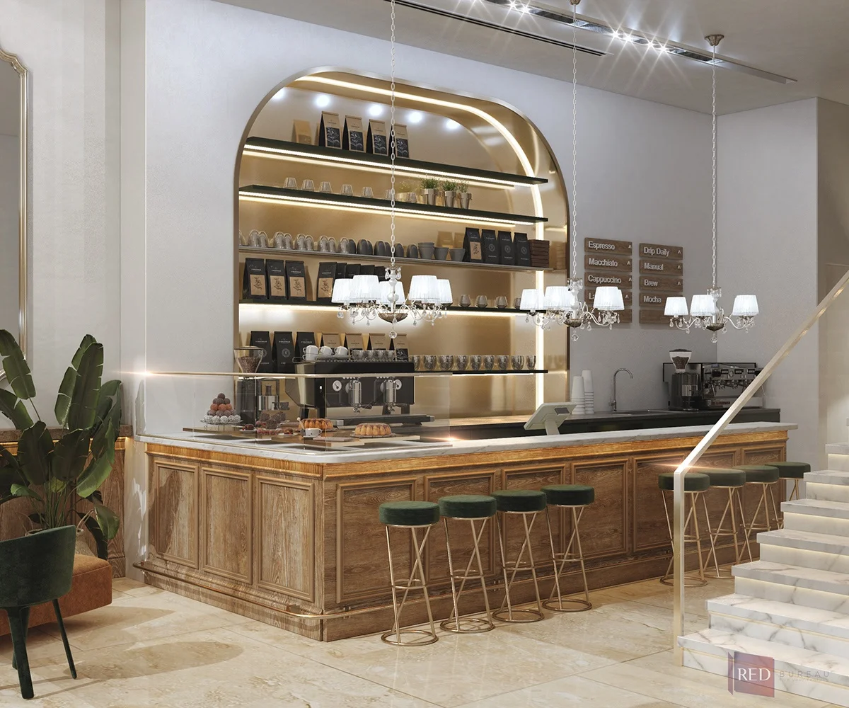 Classic Solid Wood Restaurant Cafe Counter Decoration Cafe Shop Counter Coffee Shop Furniture