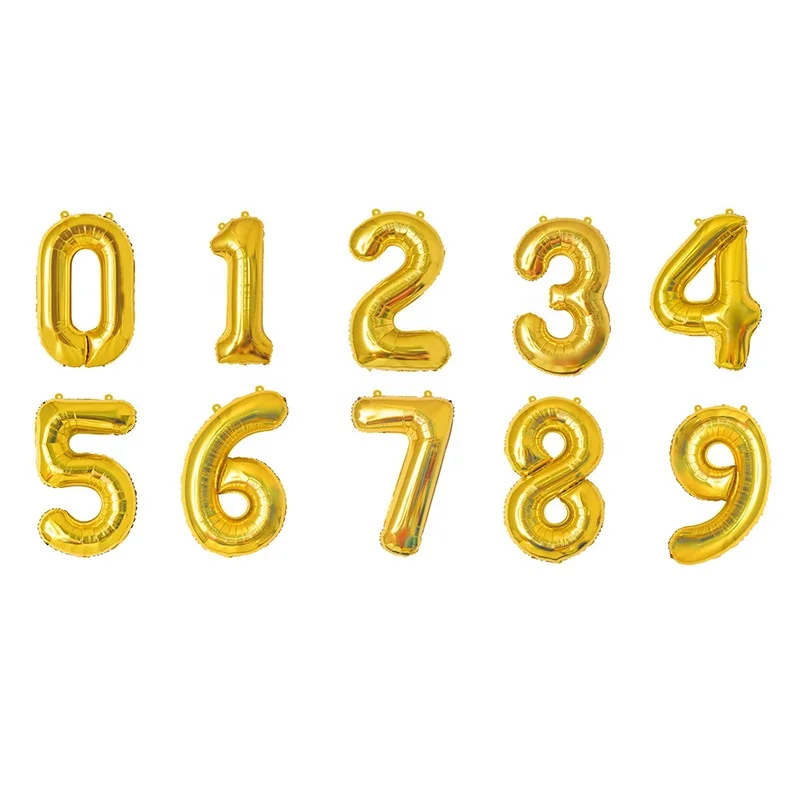 Manufacture 40 inch number balloon inflatable foil helium balloon big party balloon decoration