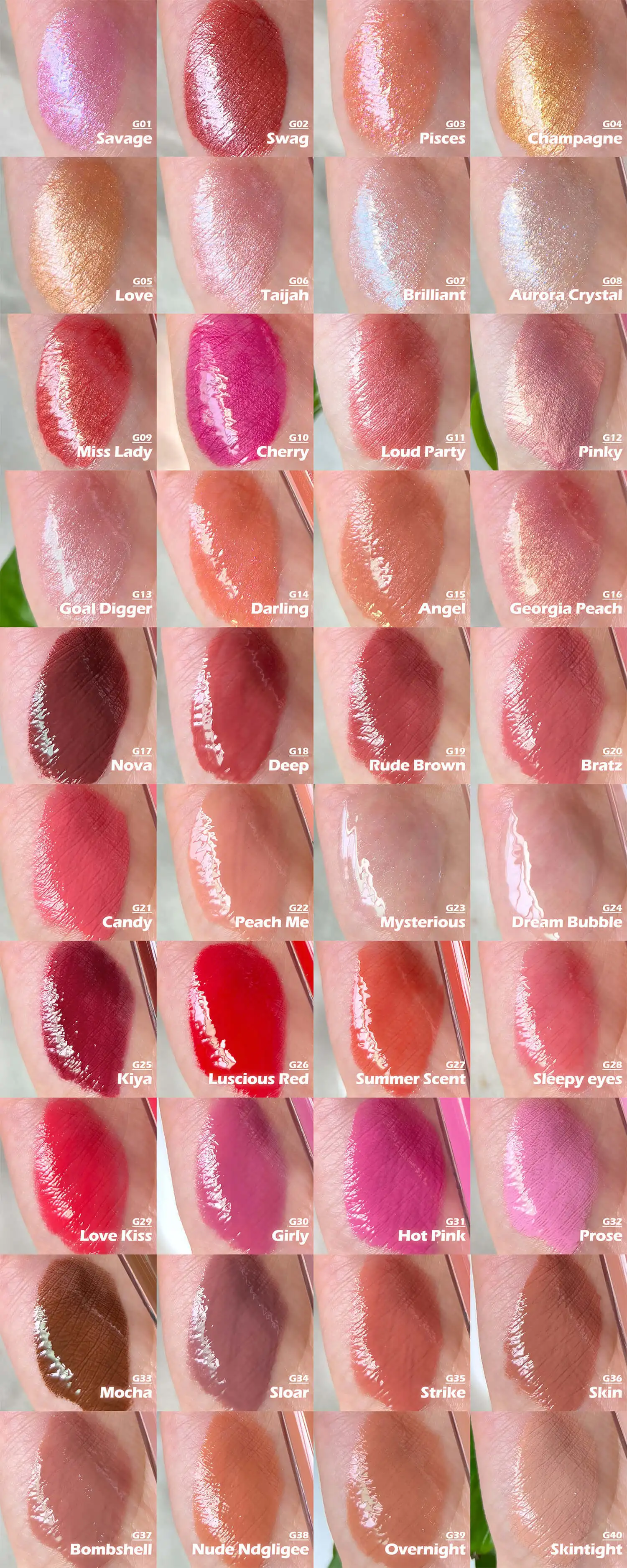 custom logo glitter vegan clear matte bulk gel wholesale bulk lip gloss base ODM
