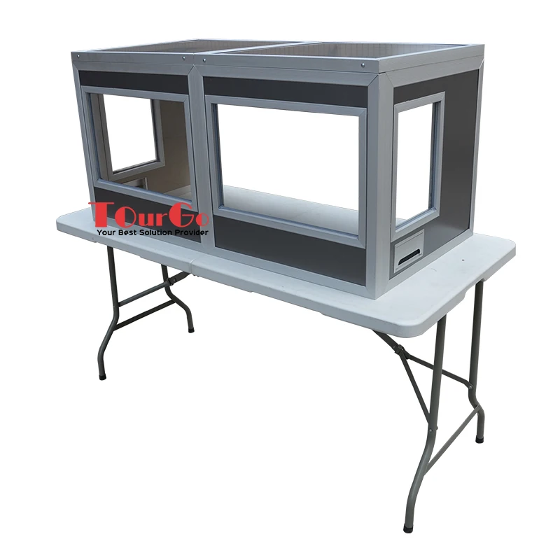 TourGo Two Person Portable Desktop Tabletop Translation Booth Device  for Simultaneous Interpretation on sales