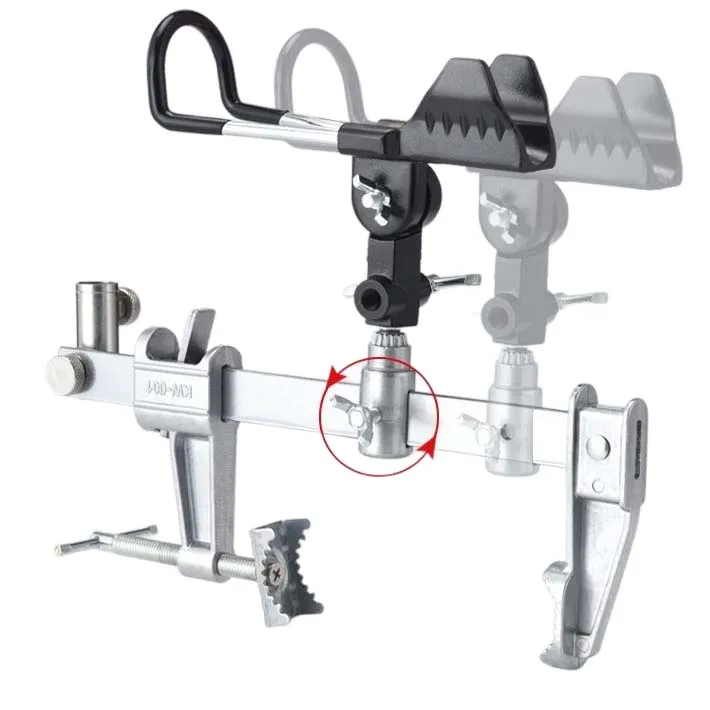 360 Degree Adjustable Fishing Rod Racks 23cm 30cm Large Clamp Opening Fishing Pole Holder for Boat