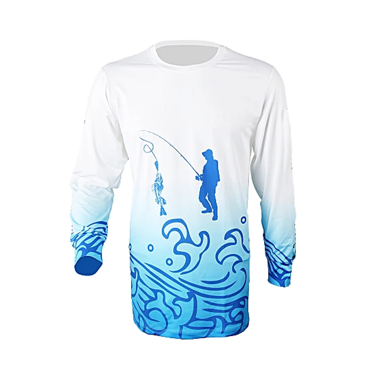 
Custom Recycled Material UV UPF 50+ quick dry long sleeve t shirt fishing 