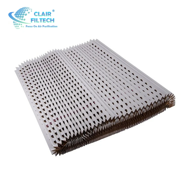 Paint Filter V Shape Overspray Paper Filter Pleated Kraft Cardboard Filter