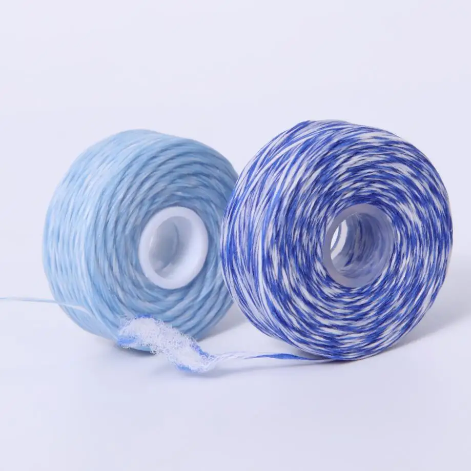 30m or 50m wax and unwax nylon bamboo charcoal dental floss with mint coconut flavor