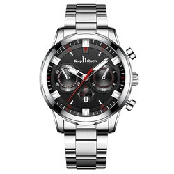 Wholesale 2020 Hot Selling Luxury Mens Stainless Steel Watches Custom Logo Quartz Wristwatch