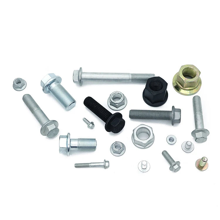 Customized Surface Treatment Black Zinc Passivation Dacromet HDG  Nylok Glued With Washer Hex head Flange Bolt