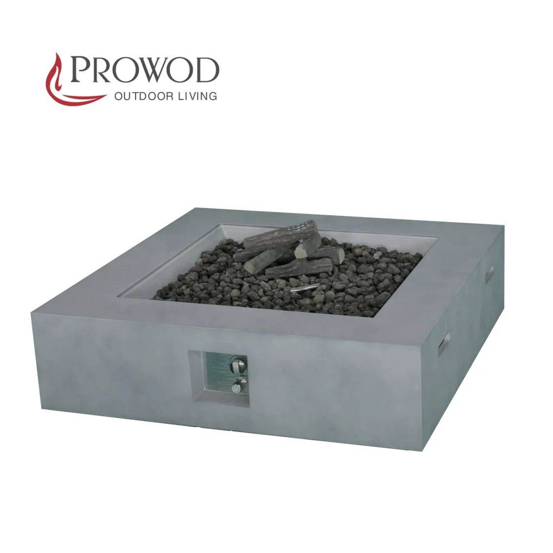 Garden Gas Heater Cast Concrete Mgo Patio Fire Pit Set Square Natural Gas Fire Table