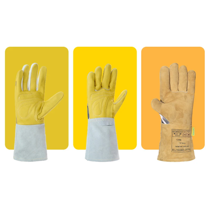 2022 High quality cowhide Tig welding heat resistant work safe welding gloves