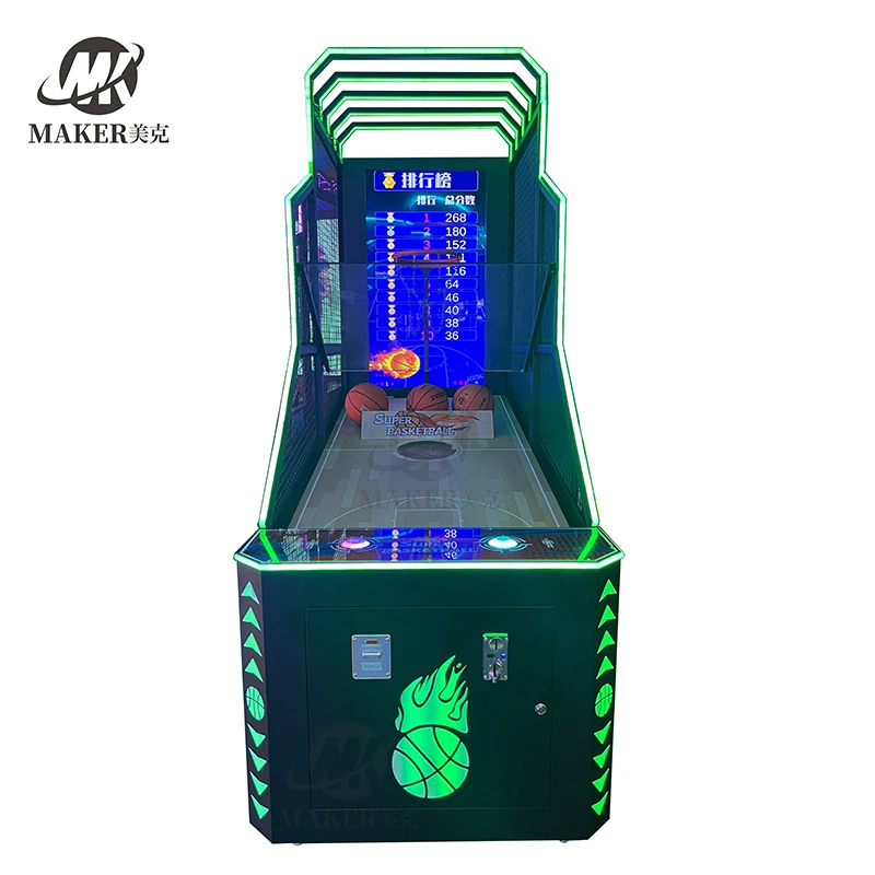 Commercial Coin-Operated Basketball Arcade Game Machine Luxury Amusement Shooting Metal Wooden sport basket ball machine