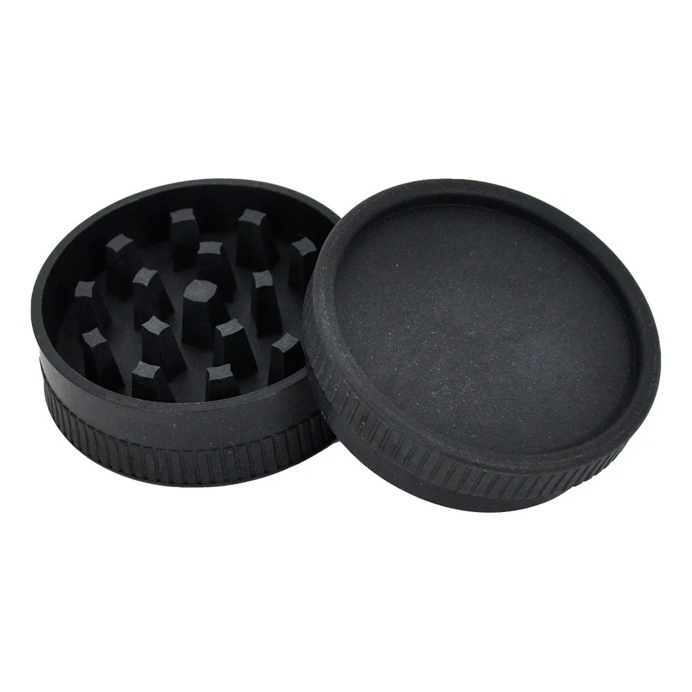 63MM Tobacco Accessories Cigarette Grinder Degradable Two-Layer Plastic Spice Grinding Tool for Lighters & Smoking Accessories