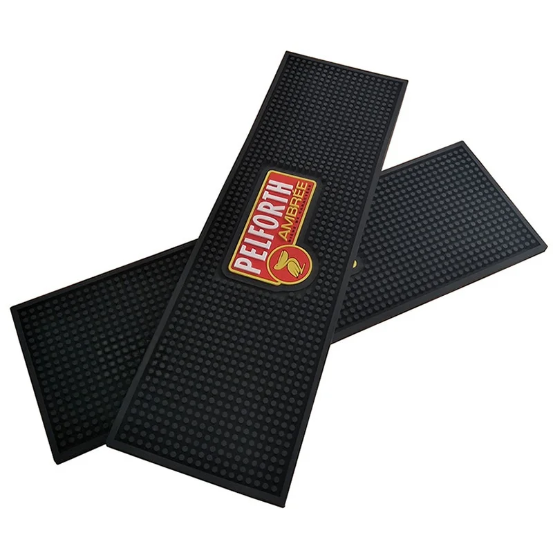Factory free sample pvc bar mat non-slip customized barmat bar mat rubber with logo