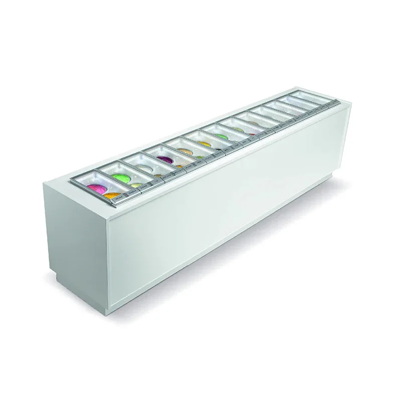 Prosky Barrel Freezer Pozzetti Gelato Case For Classic Italian Gelato