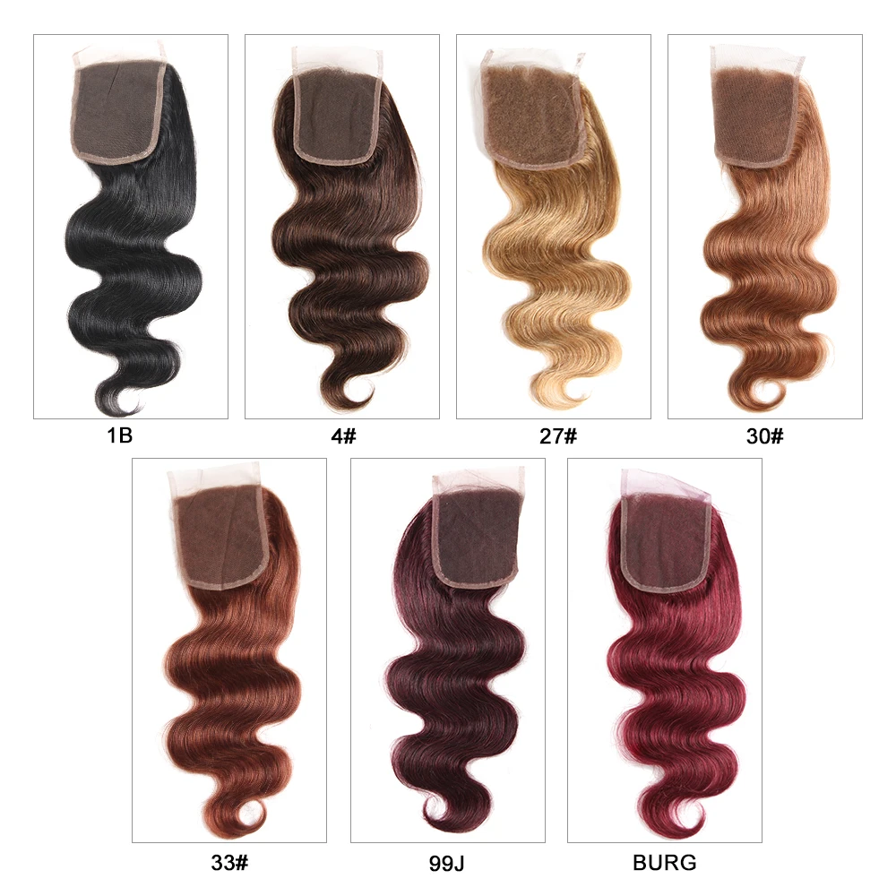 KEMY Free Part Ombre Brazilian Body Wave Human Hair Bundles With Closure Light Brown Colored Hair Bundles For Women Hair Vendor