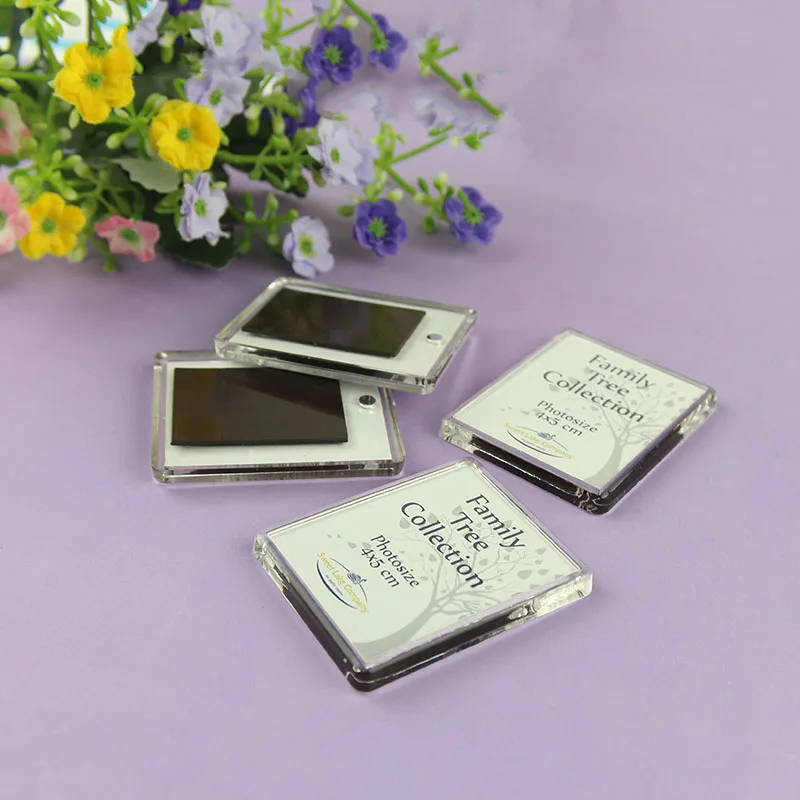 Wholesale blank acrylic fridge magnets/acrylic fridge magnets photo frame