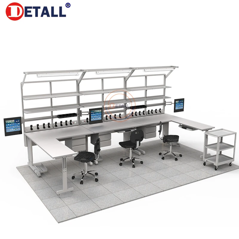 Detall ESD workshop Workbench functional workstation in the industrial layout