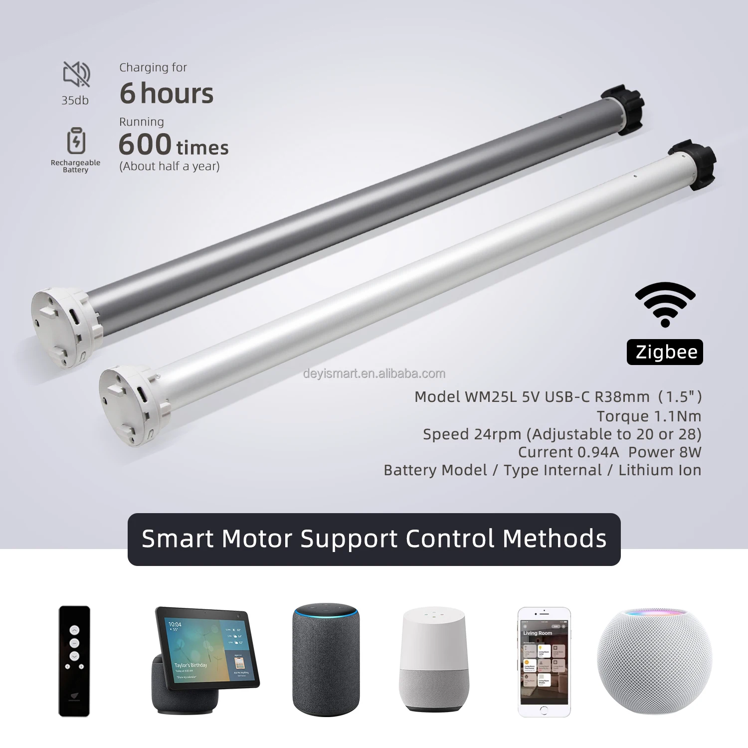 Alexa Tuya Wifi Google Smart Zebra Blinds Motorized Roller Blinds with Remote Control for Windows