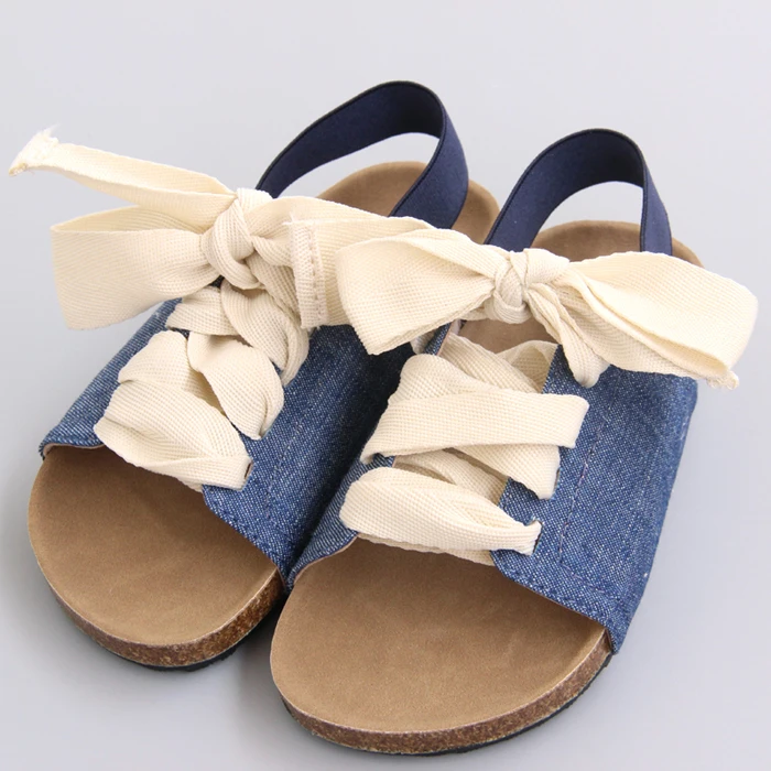 OEM manufacturer canvas custom logo slide sandals kids shoes children girl sandals