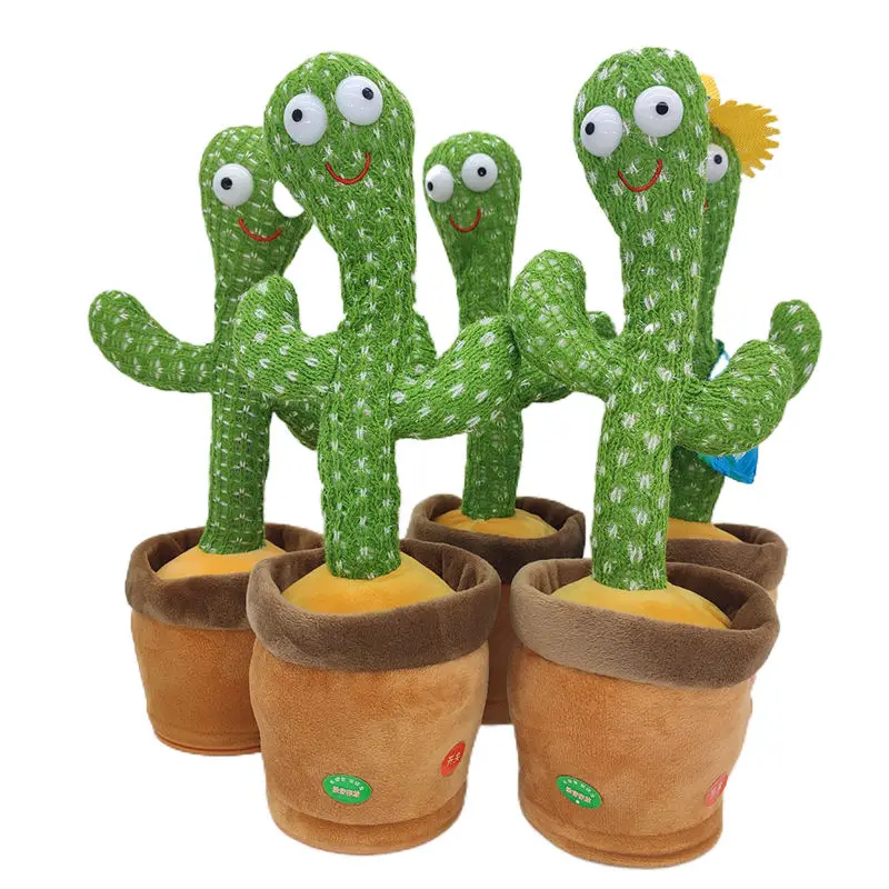 Lovely Twist Dance Cactus Doll Can Talk Sing Dance Dance Cactus Stuffed Toy