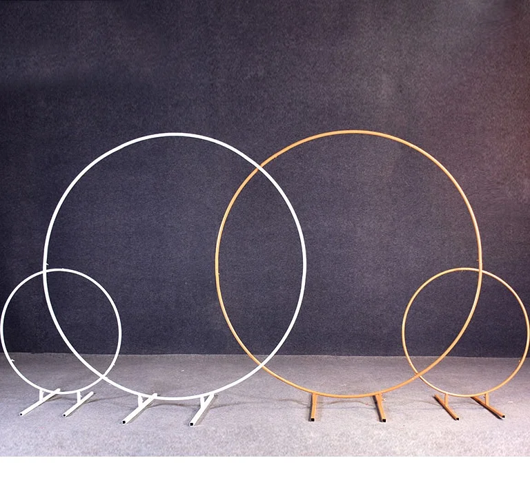 2M Dia circle Wedding Arch Background Stand Iron Shelf Decorative Props DIY Round Party Background Shelf Flower with Frame weddi