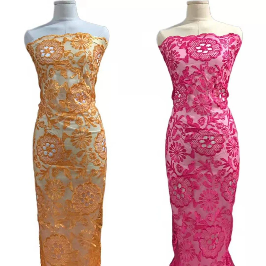 Topone Istanbul French Closure European Bulk Chiffon Guipir Organza Lace Fabric