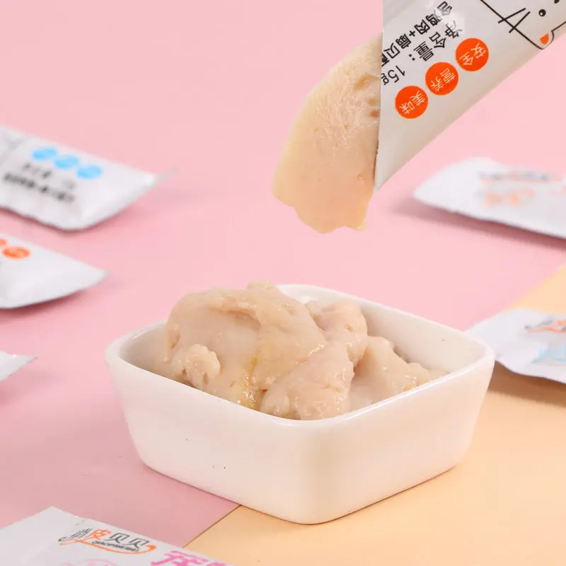 Factory Hot Selling High Quality Cat Food Snack Raw Material Pet Snacks Chicken Tuna Creamy Treats Snack Wet Food For Cats