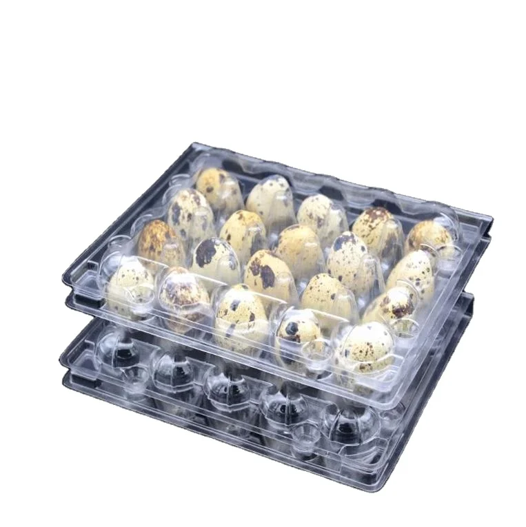 6, 12, 18, 24, 30 holes plastic quail egg cartons, top quail egg tray packaging box factory