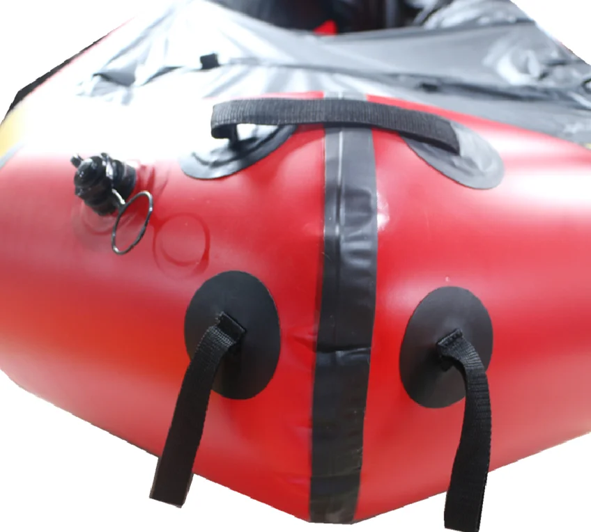 single person inflatable packraft 1-Person packraft/ bike raft paddle kayak red and yellow