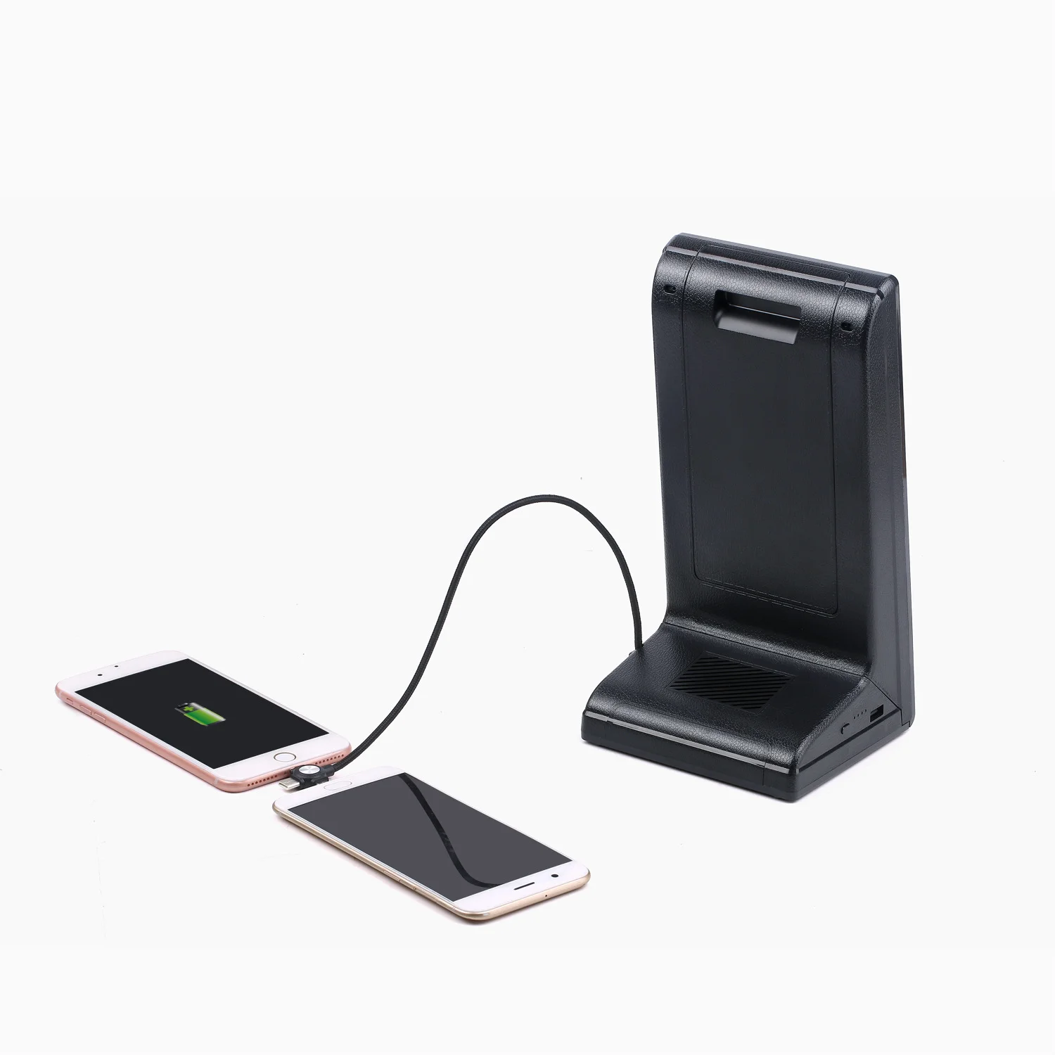 Single 7 Inch Android Touch Screen Table Desktop Advertising Display  With Restaurant Menu  Power Bank Charging Station