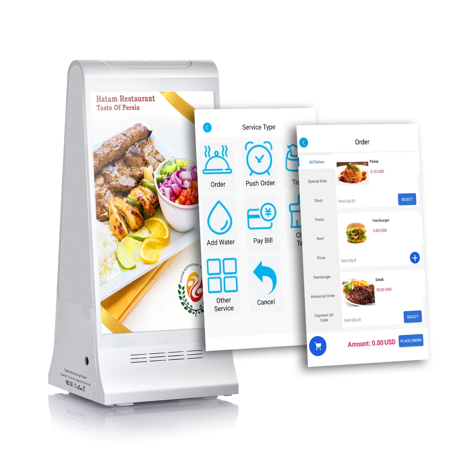 RK3568 HD 8 Inch Advertising Screen Double sided Digital Signage Display Table Top Stand Lcd Advertising Display
