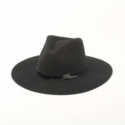 2021 Wholesale Wide Brim Unisex High Quality Men 100% Australian Wool Felt Brown Fedora Hat
