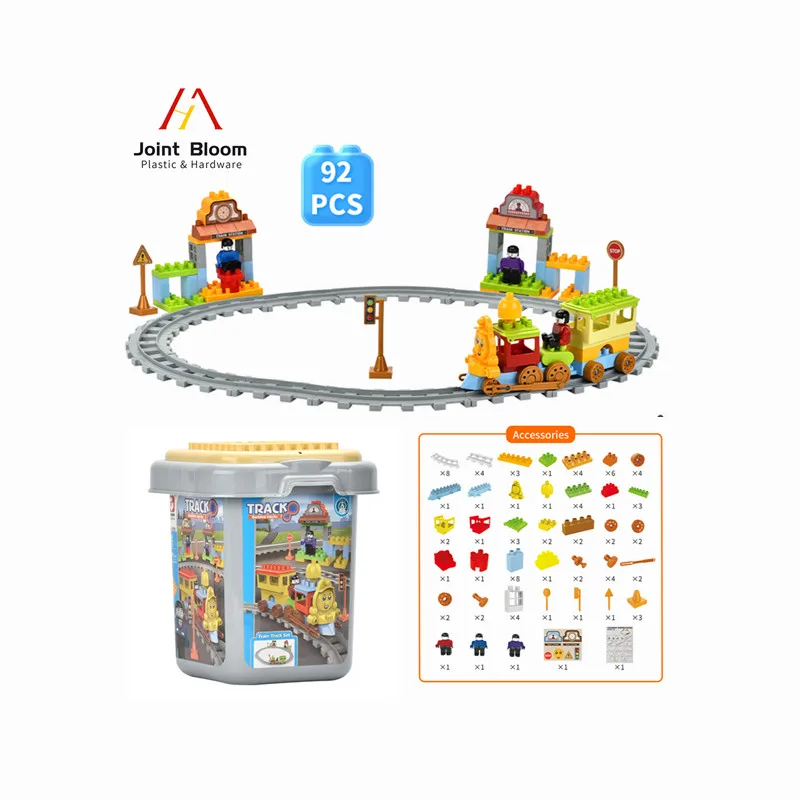 Mini Rolling Track Block Toy Train Rail Block Building Blocks Puzzle Race Track Puzzle Game Toys
