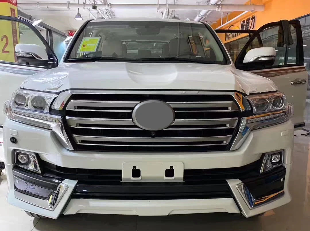 TDCMY Car body kits ABS GTS Bumper guard spoiler mudguard License plate frame For Land Cruiser LC200 2019