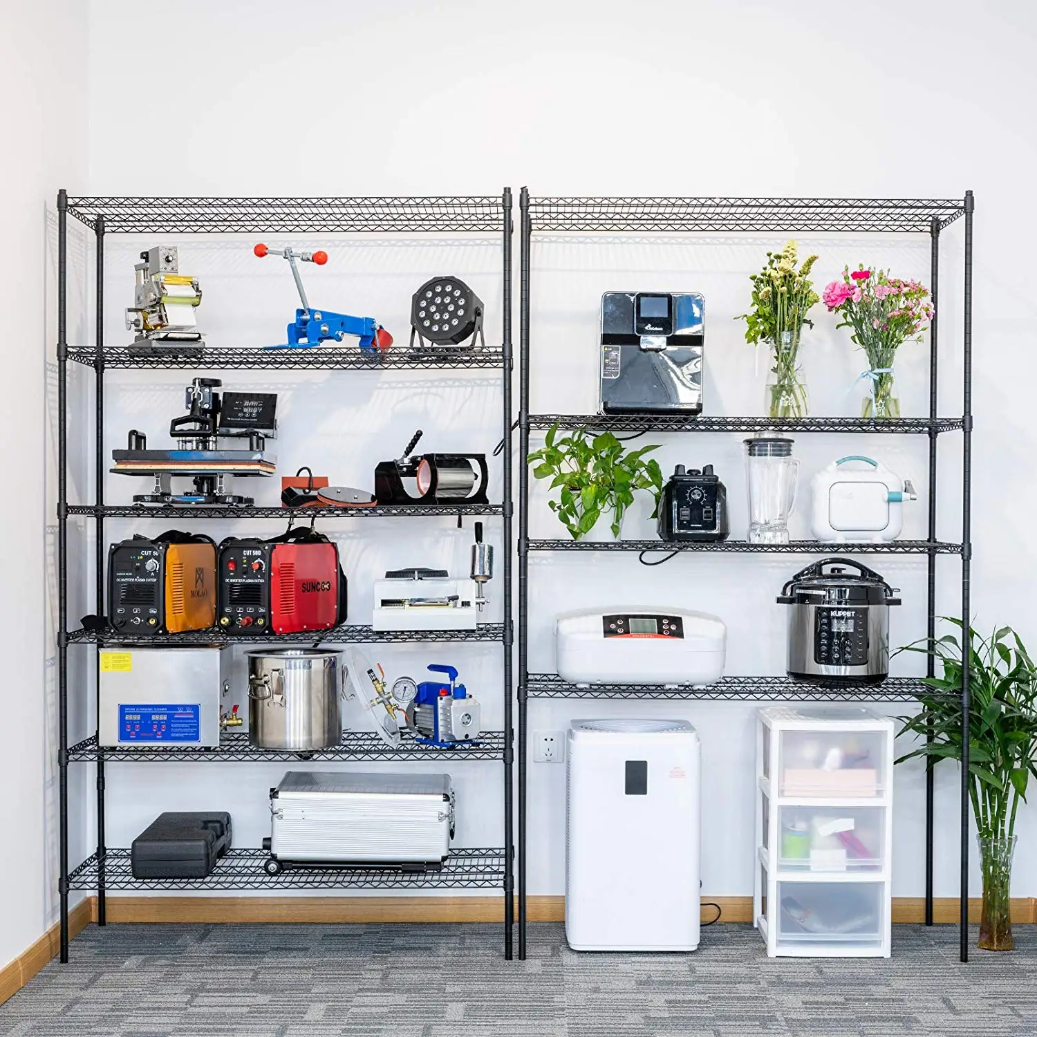 Storage Rack Metal Adjustable Steel 6 Layer Kitchen Organizer Shelf Durable Living Home Storage  shelvesrack